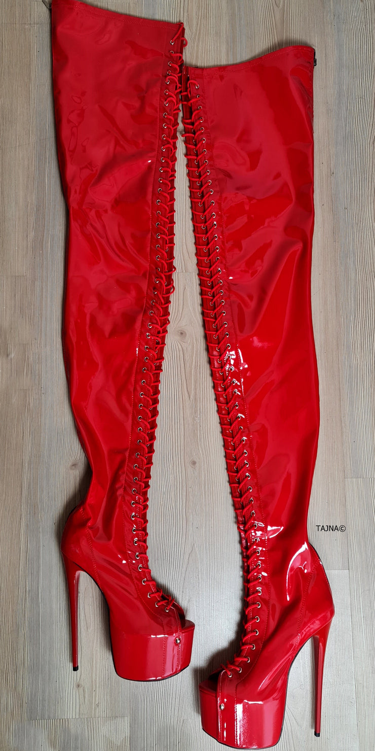 100-cm-thigh-high-red-latex-gloss-clour-high-heel-lace-up-gladiator-fetish-boots
