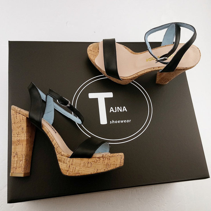 Black Single Strap Sandals - Tajna Club