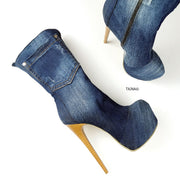 Blue Jean High Heel Boots - Tajna Club
