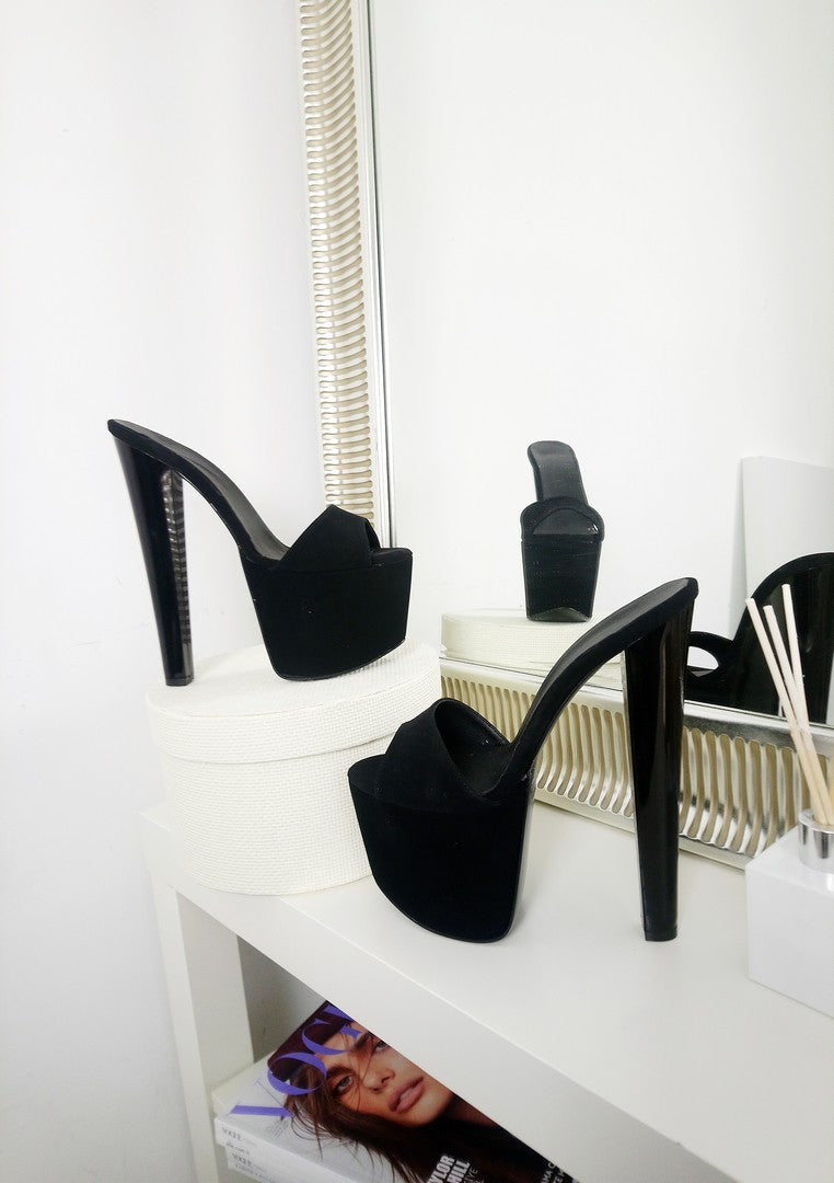 suede platform mules