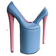 25-30 cm Extreme High Heel Platforms Blue Pink