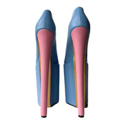 25-30 cm Extreme High Heel Platforms Blue Pink