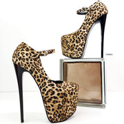 Leopard Mary Jane High Heels